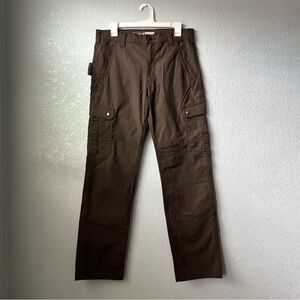 Carhartt Relaxed Straight Cargo Work Pants 31x32 Brown Utility
